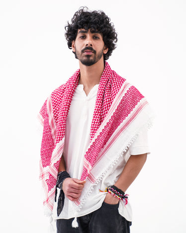 Kufiya Hirbawi® roja y blanca