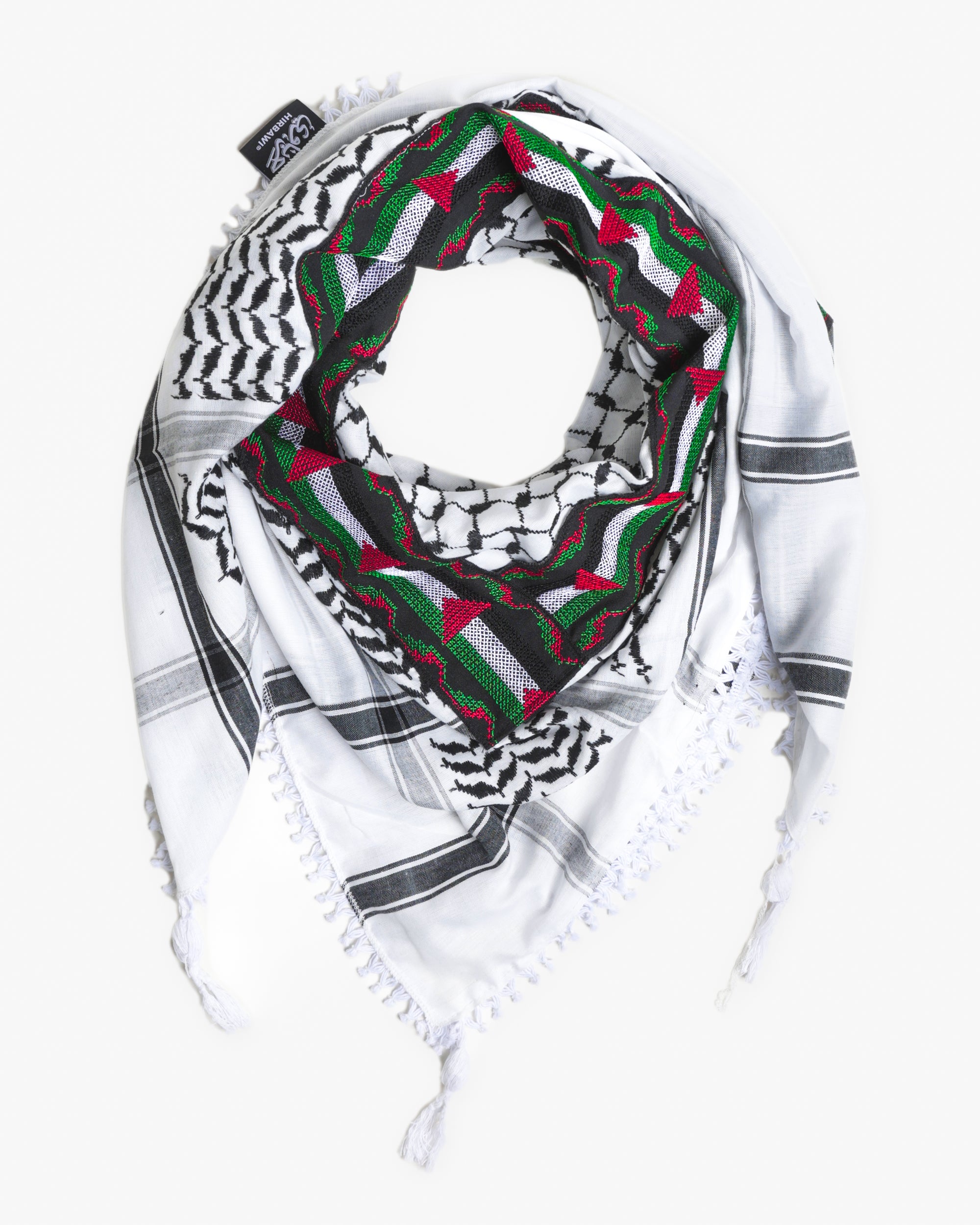 HIRBAWI パレスチナ製 Kufiya クーフィーヤ クフィーヤ 刺繍 Palestine Embroidered Hirbawi® Kufiya | Official Store from