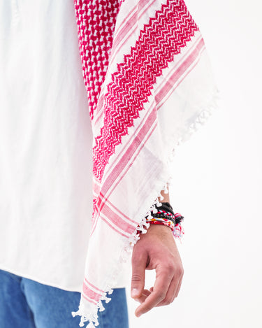 Kufiya Hirbawi® roja y blanca