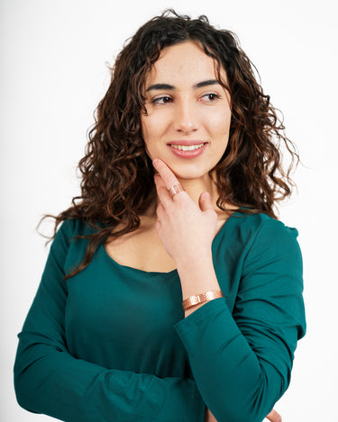 Anillo Kufiya de cobre Sumud